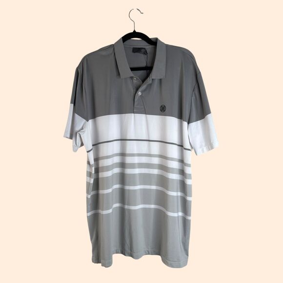 G/FORE Striped Golf Polo Shirt - Picture 1 of 6